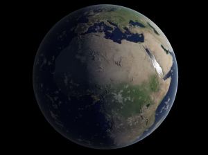 Earth rendered with WebGL